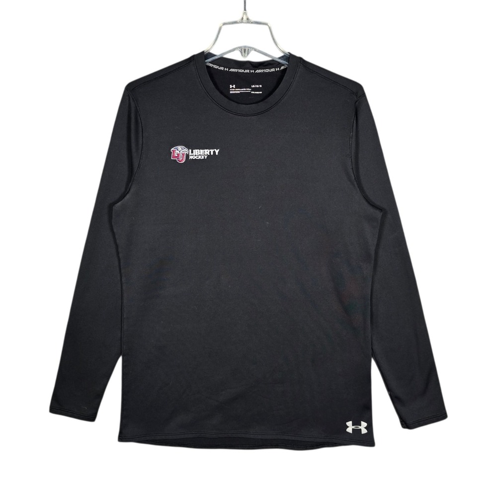 Under Armour Liberty Flames Shirt Mens Large Hockey Team Issued Cold Gear Fitted